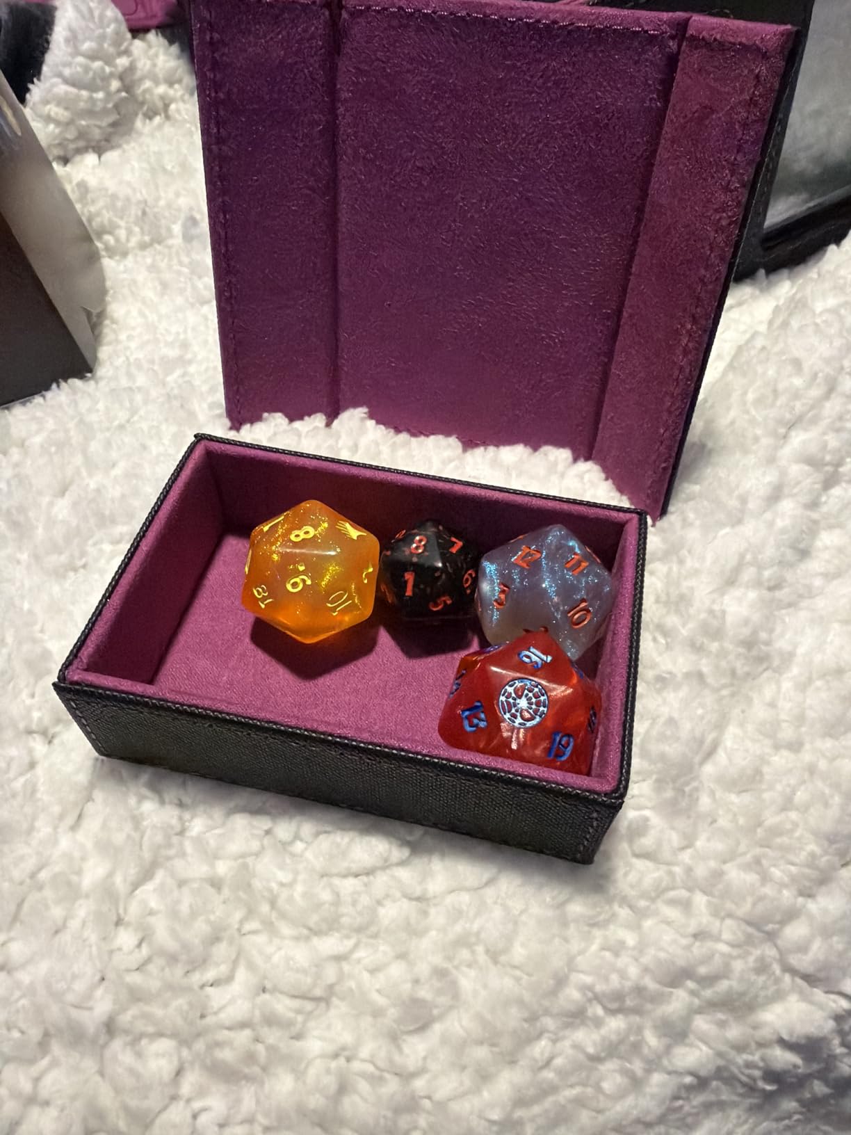 5 Row 3900+ Trading Card Storage Box with Commander Display | MTG Storage Box with Removable Lid Bulk Card Storage for MTG TCG PTCG Sports Card, Top Loaders Storage Box (Purple) customer photo 2