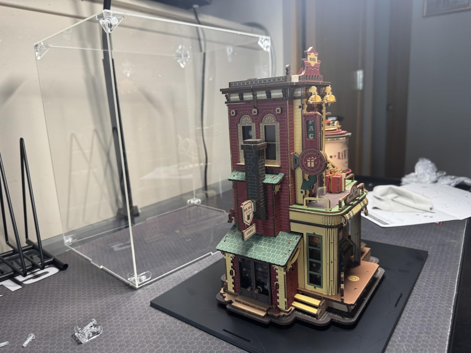 ROKR 3D Puzzle for Adults Christmas Dream Gift Factory Wooden Model Kit Luminous Factory DIY Dollhouse Kit Building with Music, Lights and 5 Elves for Adults customer photo 1
