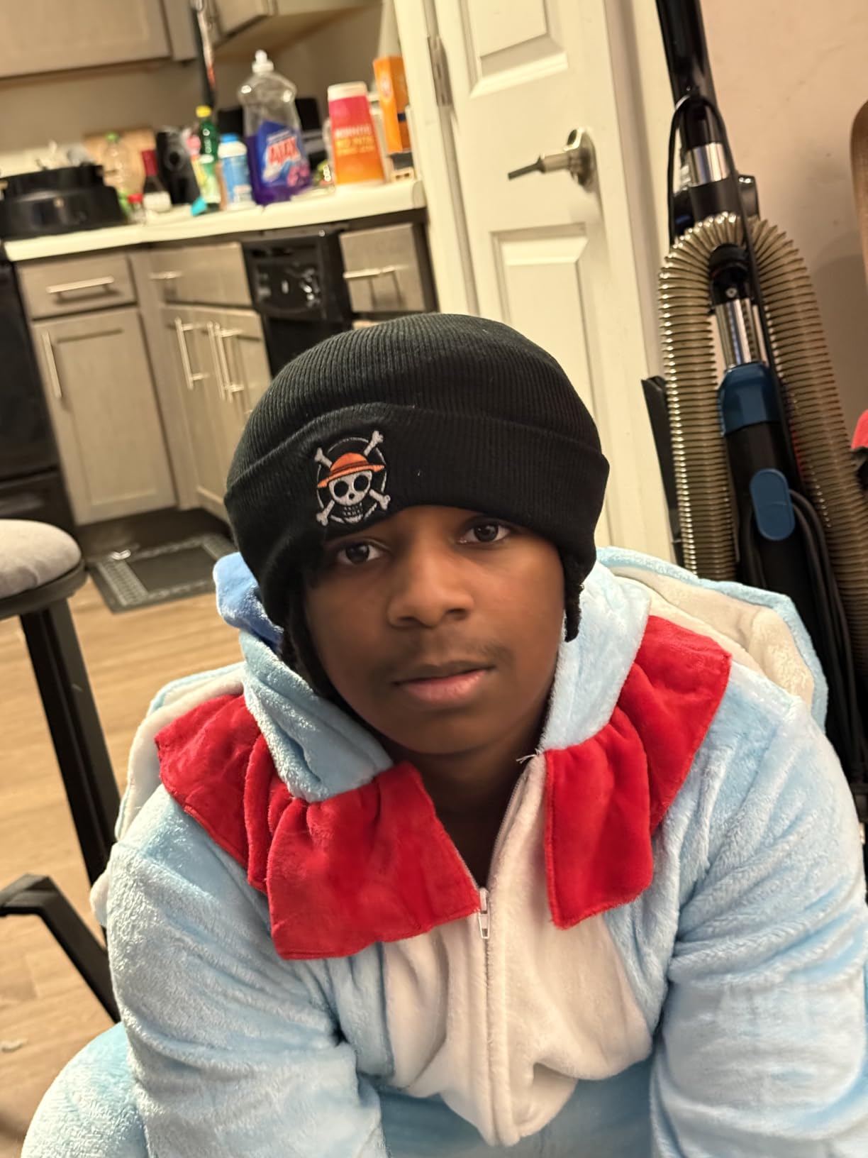 Anime Cosplay Beanie Hats for Men Women, Cool Funny Skull Skeleton Knit Hat customer photo 1