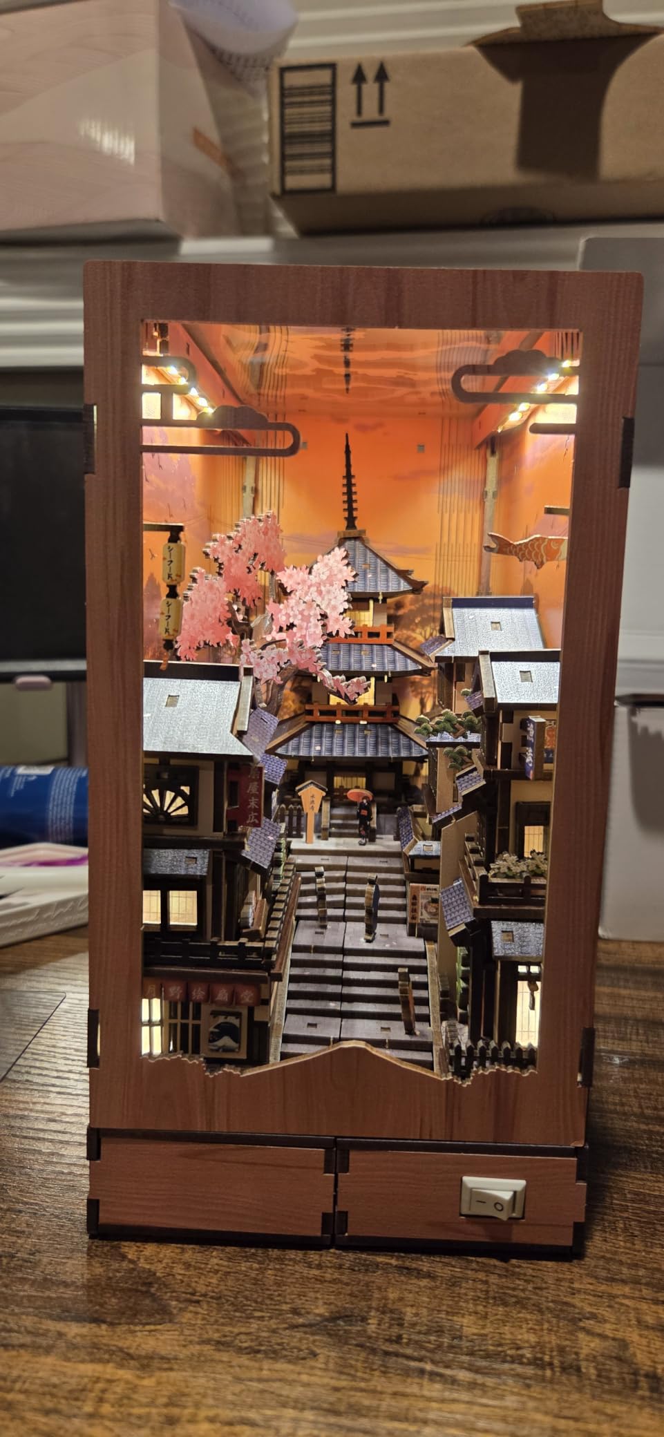 Japanese Book Nook Kit - DIY Miniature House Kit (Morita-Ya Ramen) | 3D Wooden Puzzles for Adults Booknook Japan Noodle Shop Bookshelf Diorama Gifts for Women customer photo 2