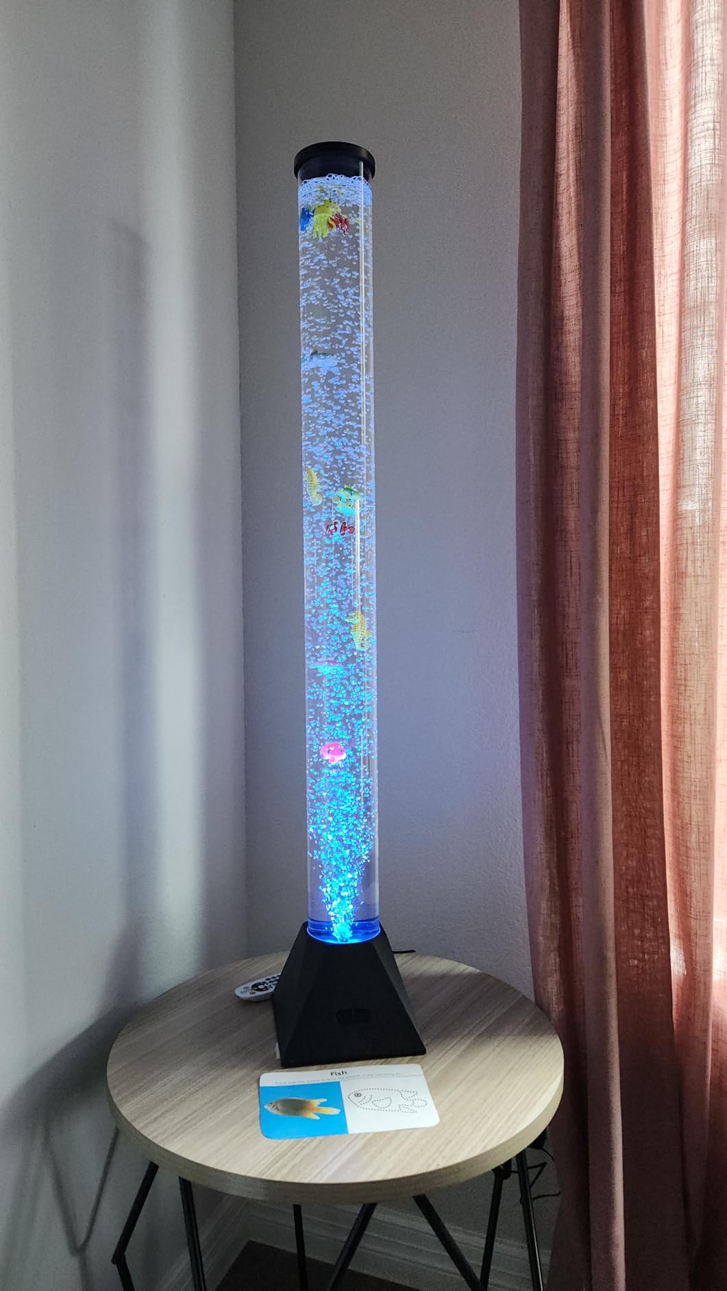 CALOVER 4FT Silver Sensory Bubble Tube Floor Lamp - Simulated Aquarium Relaxing Mood Light for Sensory Rooms, Home, Office | Perfect Christmas, Birthday Gift for Kids, Adults, Autism Therapy customer photo 1