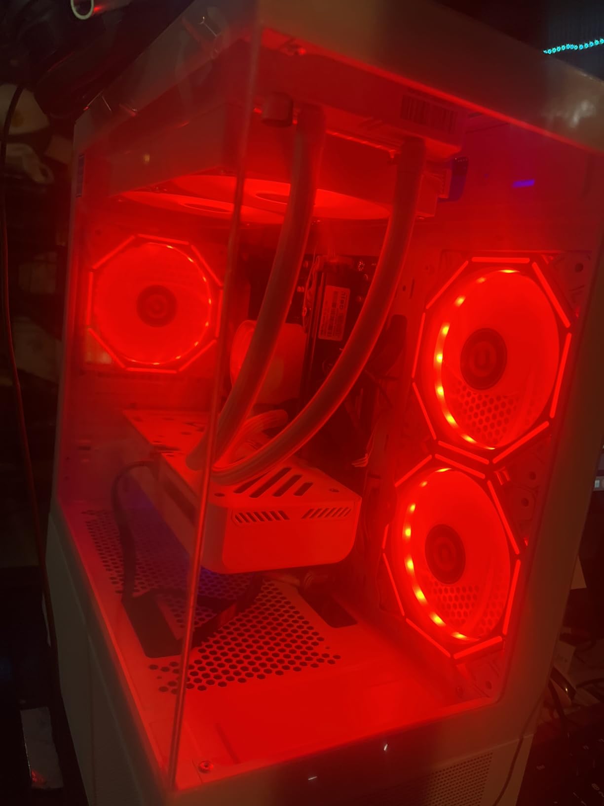 NINGMEI Prebuilt Gaming PC AMD Ryzen 7 5700X RTX 5060 8GB, 32GB DDR4 RAM, 1TB Gen4 NVMe M.2 SSD, 600W PSU WiFi Ready & Windows 11 Home Gaming Desktop Computer White customer photo 2