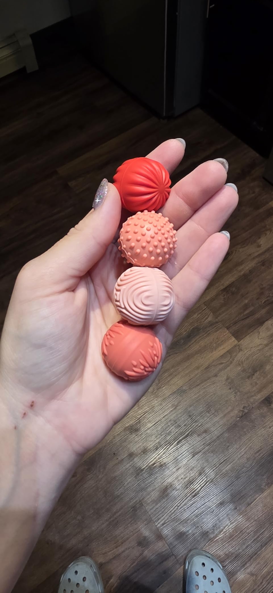 luckdoor Silicone Magnetic Balls Fidget Toys for Adults & Teens,4PCS Stress Relief Sensory Toys for Autism ADHD Anxiety,Fun Textures Gadgets,Office Desk Toy,Stocking Stuffers for Men Women Teen Gifts customer photo 2