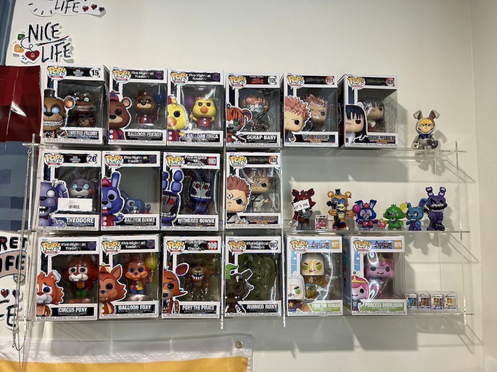 WINKINE Wall Display Shelves Compatible with 21 Funko Pop in Box, Easy Install - Only 2 Screws per Shelf, Acrylic Floating Shelves Stackable, Action Figure Stand, Collectibles Display Case, 2 Pack customer photo 2