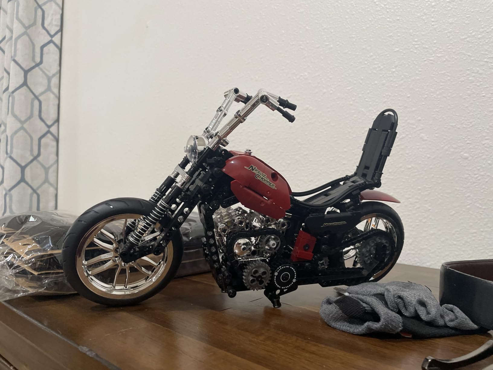 Nifeliz Chopper Motorcycle Building Set, NF10308 | Vintage Motorbike Display Model for Adults customer photo 2