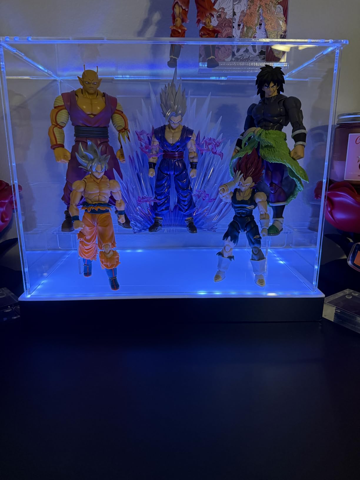 Acrylic Display Case with RGB LED, 5 Tier Clear Figure Display Box | For Action Figures & Collectibles, Dustproof Protection, Clear Acrylic, Tiered Shelves customer photo 2