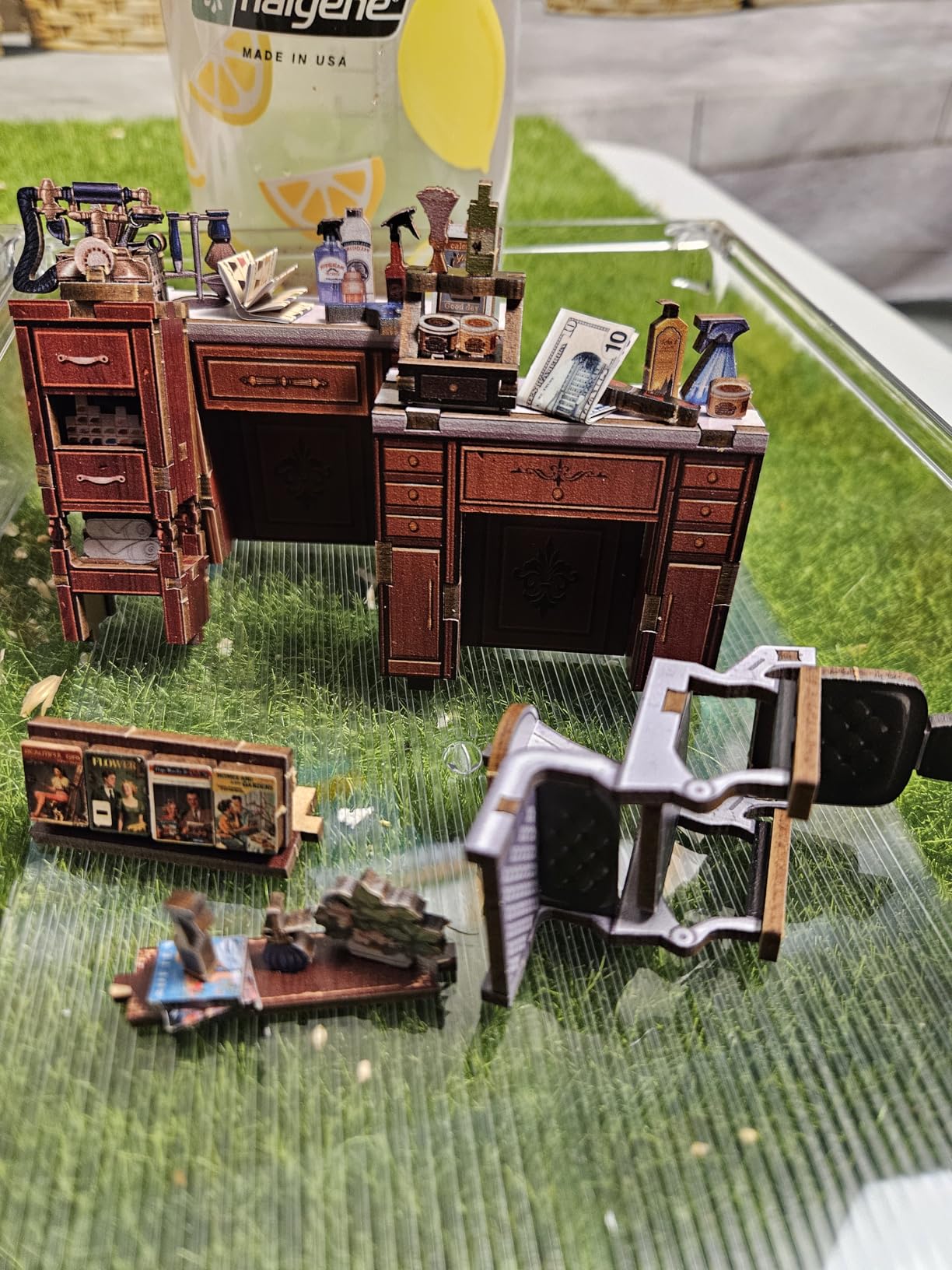 CUTEBEE Book Nook Kit - DIY Miniature House Dollhouse Kit for Adults, Booknook Library Bookstore Tiny House Bookshelf Decor 3D Wooden Puzzle, Gifts for Family and Friends (Gallery Bookstore) customer photo 1