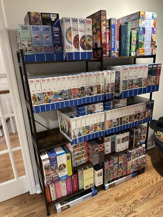 Huuger 5 Tier Bookshelf, Display Bookshelf with 10 Open Shelves and Raised Baffle, 47.2 Inch Straight Wide Bookcase with Metal Frame and Wooden Board, Adjustable Feet, Rustic Brown customer photo 2
