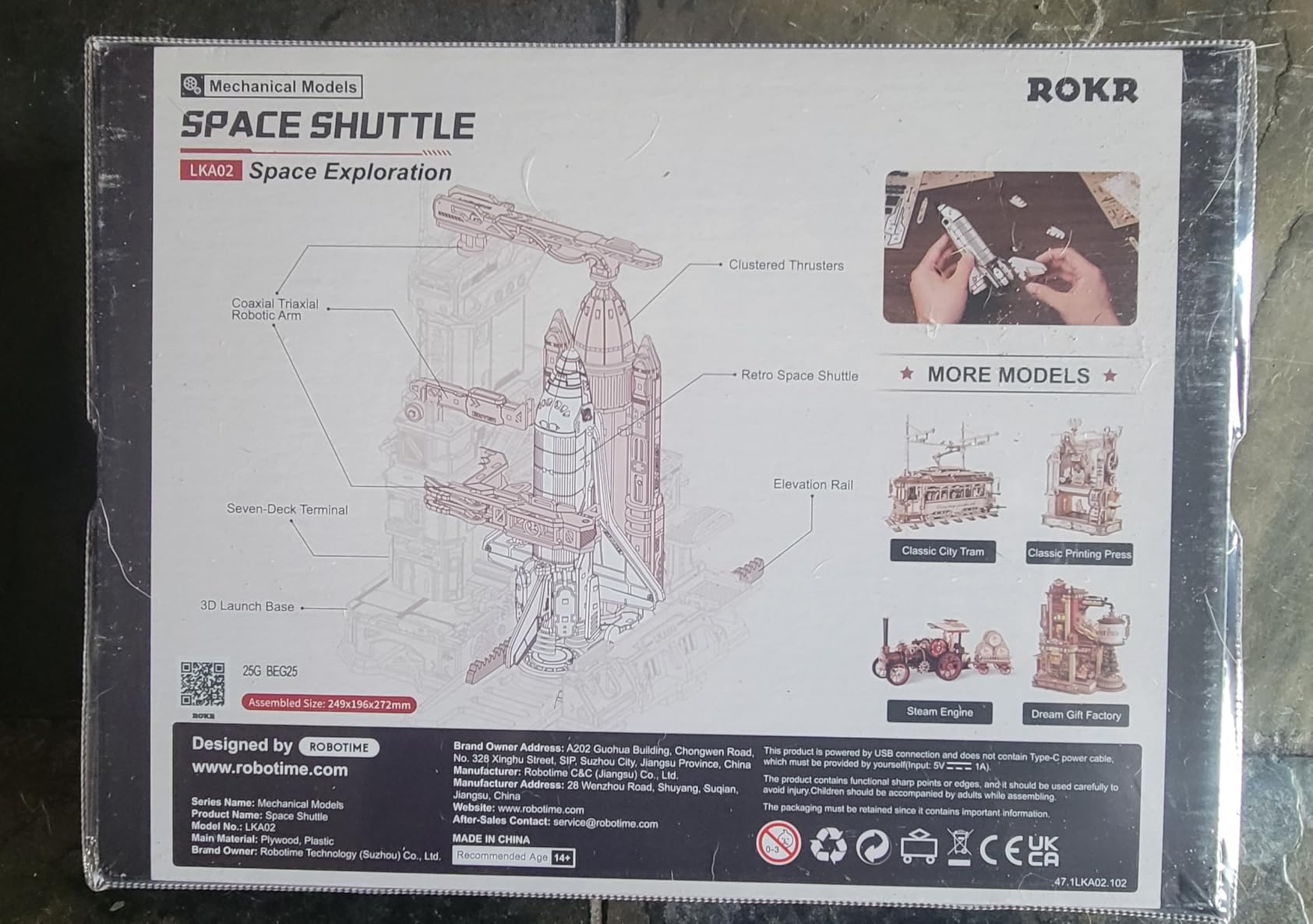 ROKR 3D Wooden Puzzles Space Shuttle-Dynamic Launch Base with Motorized Lift, LED Light Effects, 1:420 Scale Collectible Building Kit Airplane Wooden Puzzles Gift for Adults customer photo 1