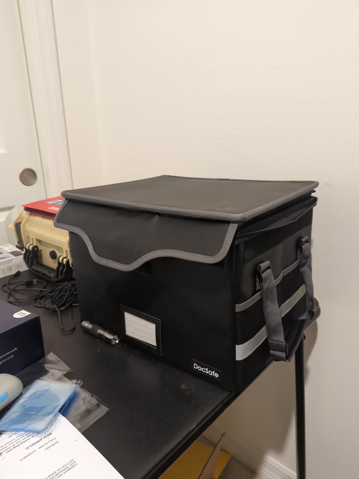 DocSafe 5200°F Fireproof Document Box with Lock, Heat Insulated Collapsible File Organizer customer photo 2