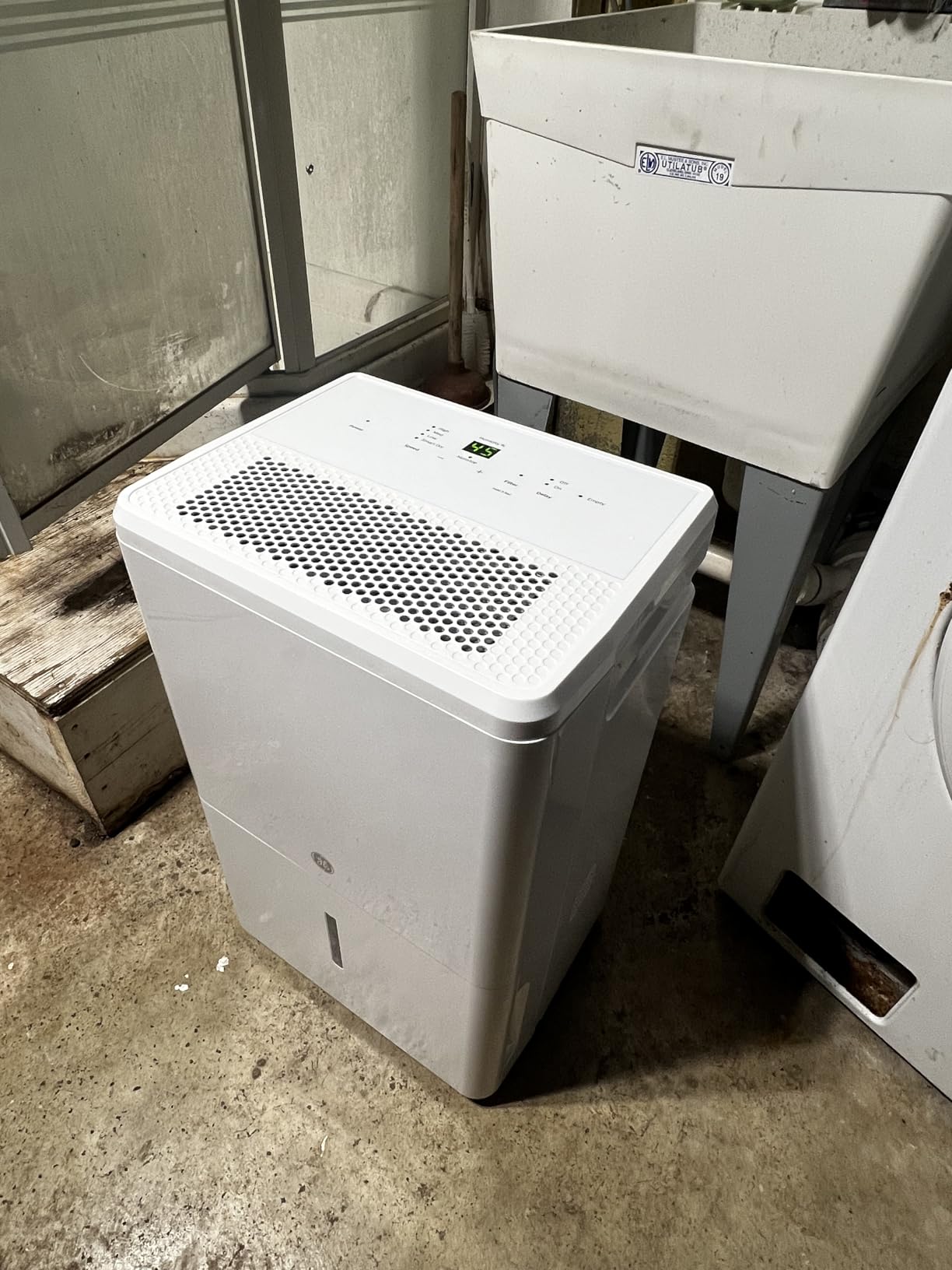 GE Dehumidifier, 50 Pint for Basement Bedroom Bathroom, 5000 Sq Ft | Smart Dry Technology, Humidistat Control, Continuous Drain Option, Bucket Full Alarm, Auto Restart & Defrost customer photo 1
