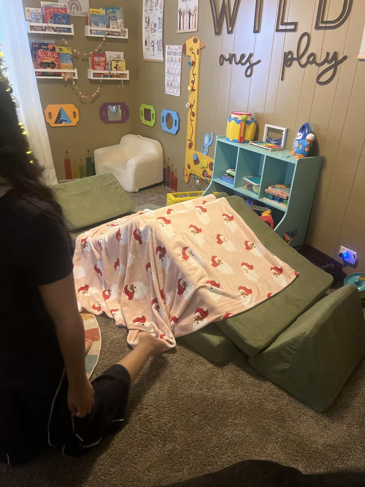 Nugget - The Original Play Couch for Kids - Modular Foam Children's Sofa for Playroom, Imagination, & Creative Open Ended Play - Washable & Convertible Playroom Furniture, Bamboo customer photo 2