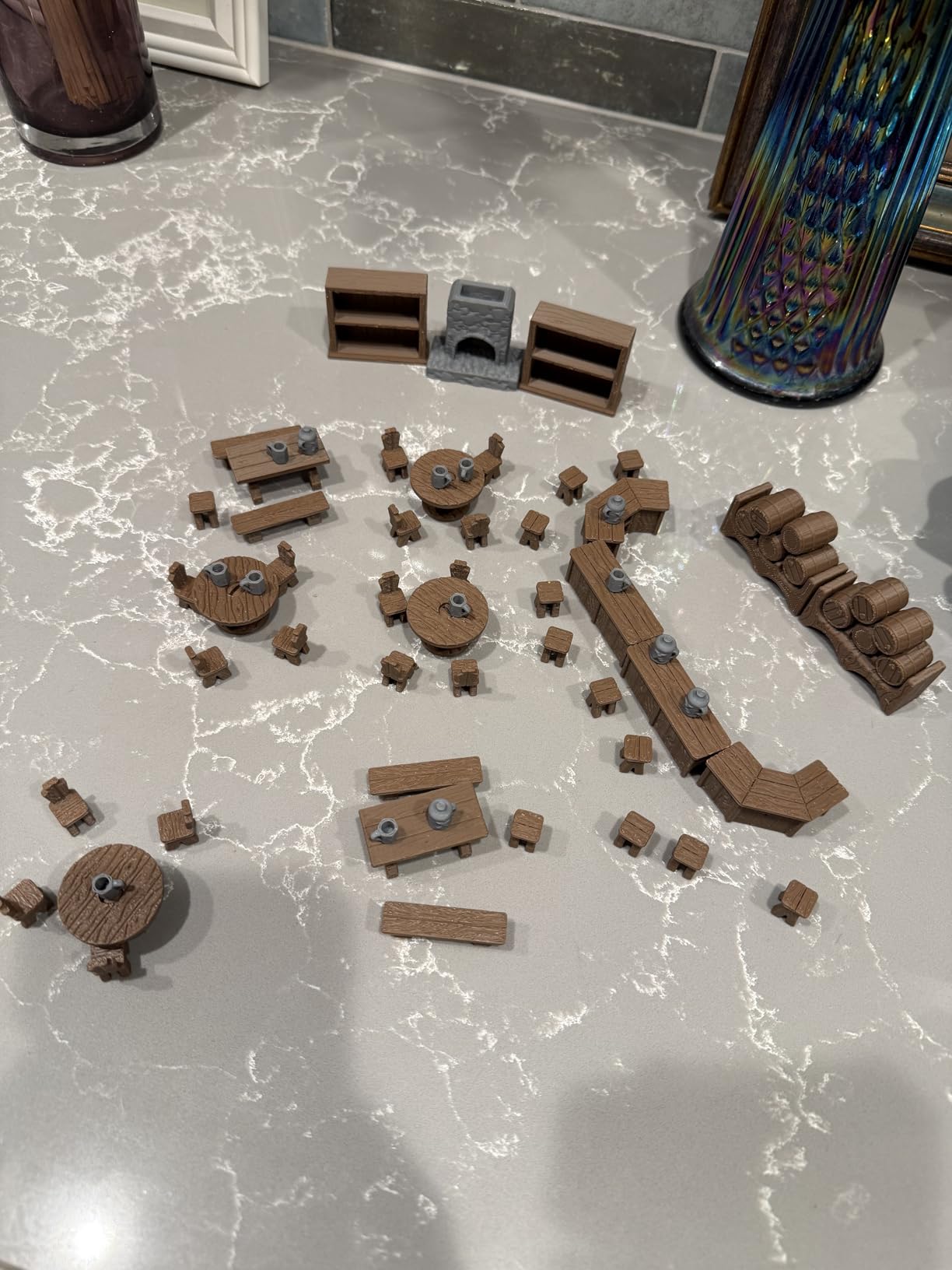 Tavern DND Terrain Set - Modular 70 Piece Tabletop Role-Playing Scenery - 28mm Scale, Includes Tavern Pieces & Accessories - Perfect for Dungeons & Dragons, Pathfinder, & RPG Tabletop Games customer photo 2