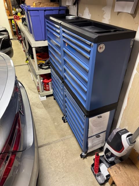 LARBANKE 7-Drawer Rolling Tool Chest with Wheels, Locks, Blue Tool Cabinet | Lock & Keys, 360° Wheels with Brakes, Different Sizes of Drawers, Anti-scratch Drawer Liner, Unique Connect Buckle customer photo 1