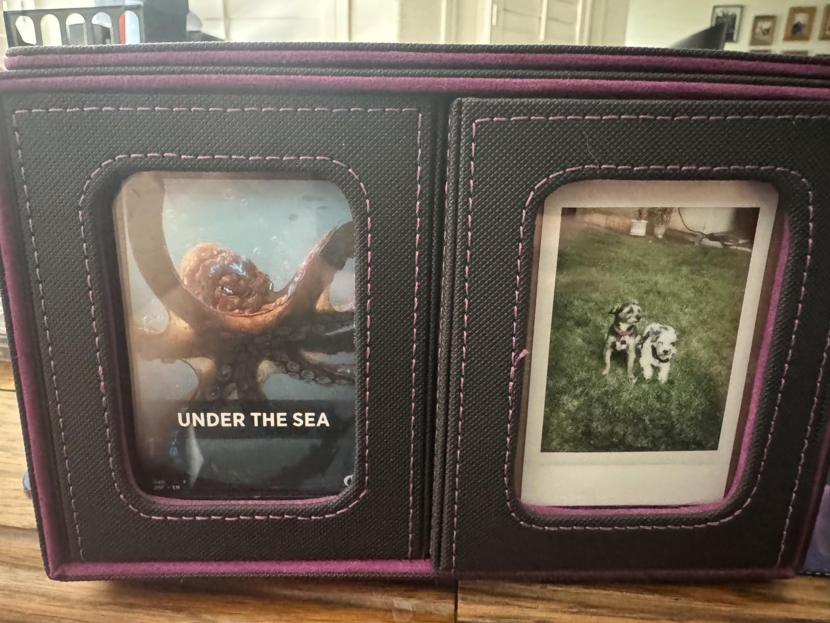 Commander Deck Box for MTG, Trading Card Storage Box Holds 400+ Double-Sleeved Cards, 5 IN 1 Removable Card Case with Dice Tray, Display Window with Magnetic Card Holders for TCG/CCG (Black Purple) customer photo 2