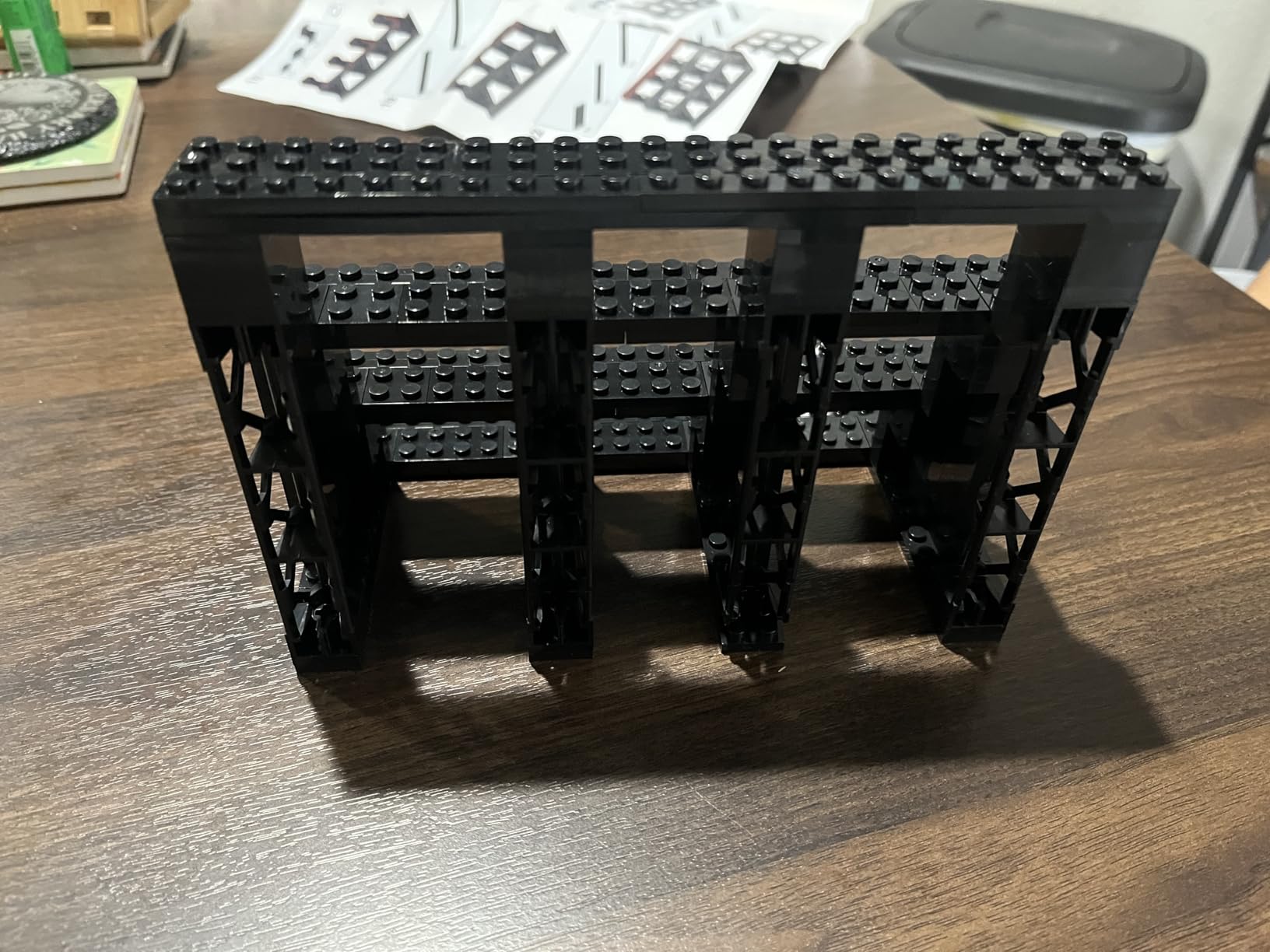 Display Case for Lego Minifigures, 4-Tier Display Stand for Lego Minifigure, Holds 24 Figures, Shelves with Theater-Style Columns customer photo 2