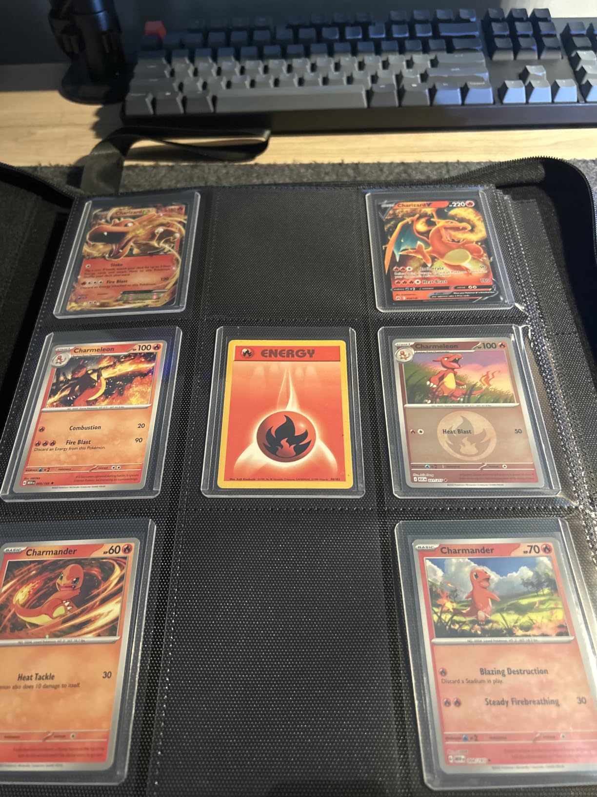 Foluck 9 Pocket Top Loader Binder Trading Card Binder Holds 252 Toploaders | 200Pcs Top Loaders & Card Sleeves Included, Comprehensive Protection, for Pokemon, TCG, MTG, Sports Cards customer photo 2