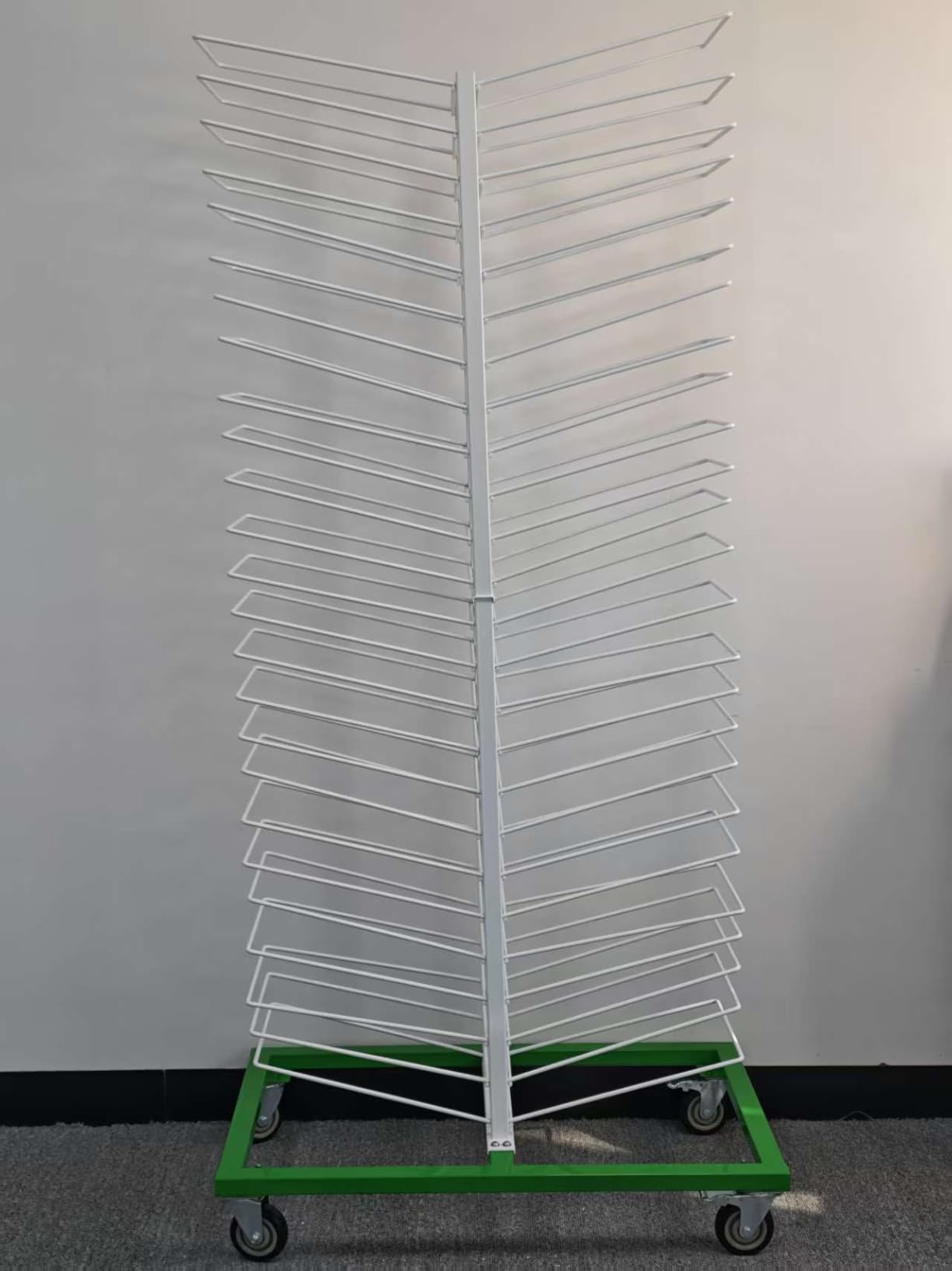 Mouuy 50-Shelf Paint Drying Rack for Cabinets & Doors | Heavy-Duty Cabinet Door Drying Rack, 25lbs/Shelf with 4 Locking Casters customer photo 1