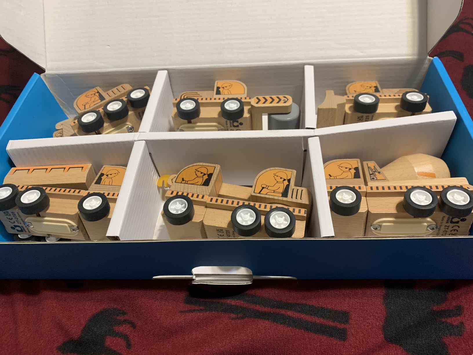 6-Piece Wooden Construction Vehicle Toys Set with Bulldozer, Excavator, Crane, Dump Truck - Montessori Toddler Toys Ages 3-6, All-Natural Safe Push & Go Gift for Boys & Girls customer photo 1