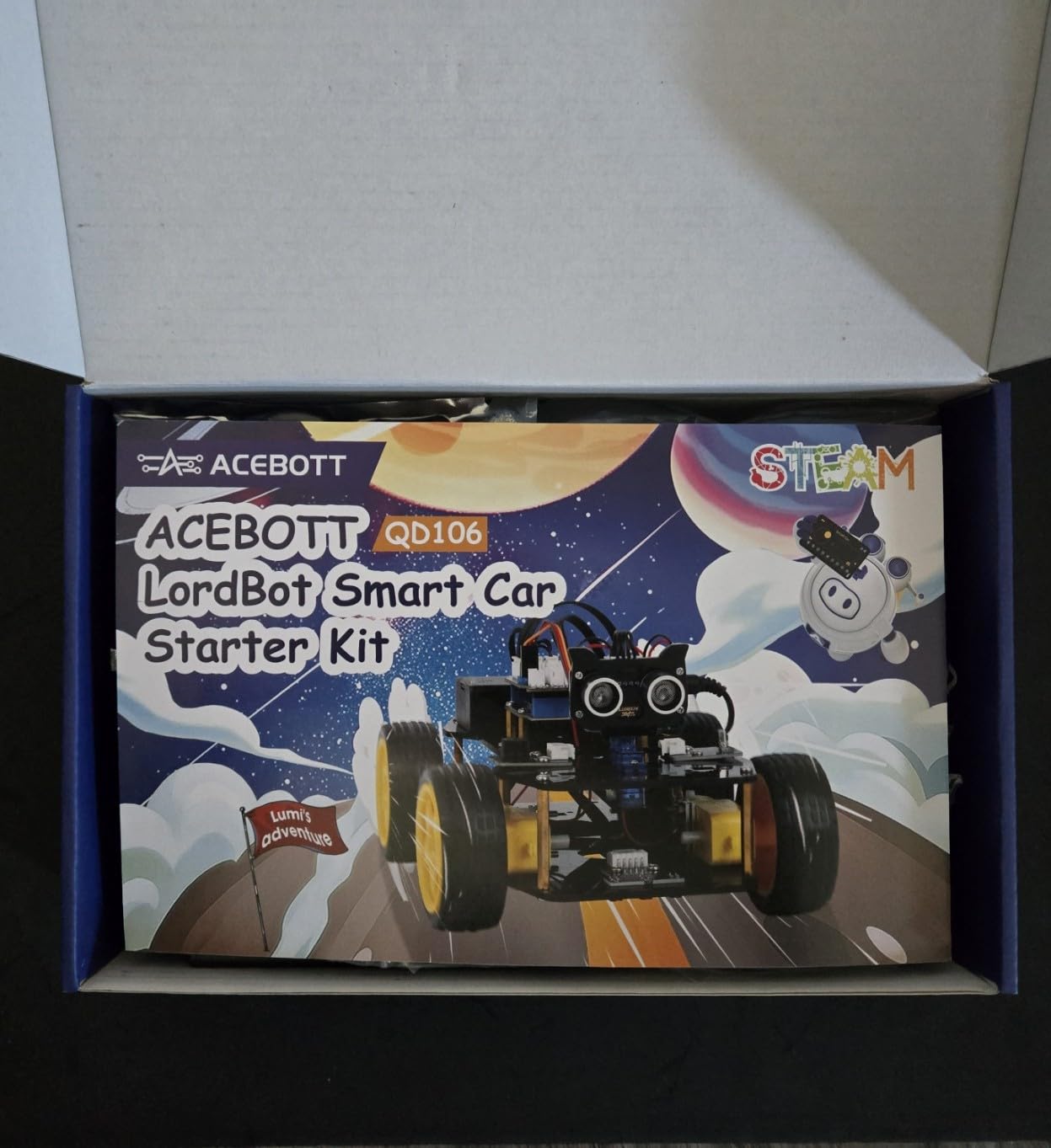 ACEBOTT Robotics Kit for Kids Ages 8-12, Smart Robot Car Kit Compatible with Arduino & Scratch, STEM Toys Coding Robot Kit with App Control customer photo 1