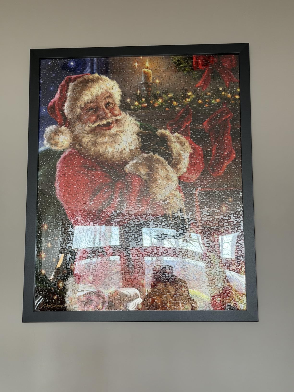 19.7x27.6 Puzzle Frame, 50x70cm Frame for 1000 Pieces - Black, Horizontal or Vertical Wall Mounting customer photo 2