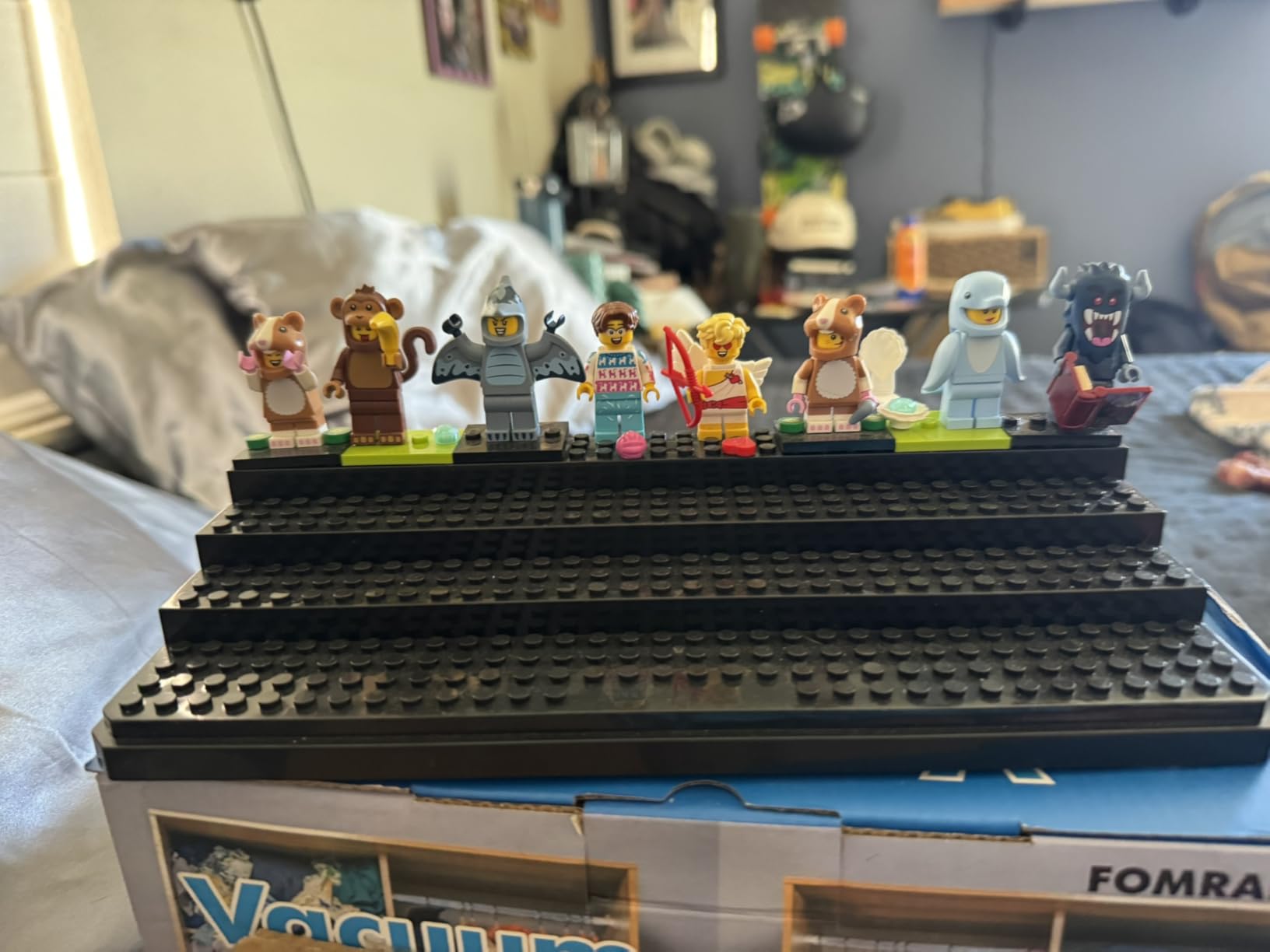 4-Tier Minifigure Display Stand, Brick Shelves Display Compatible with Lego Minifigures, Holds 38 Figures, Black Figure Display Case for Collectors customer photo 2