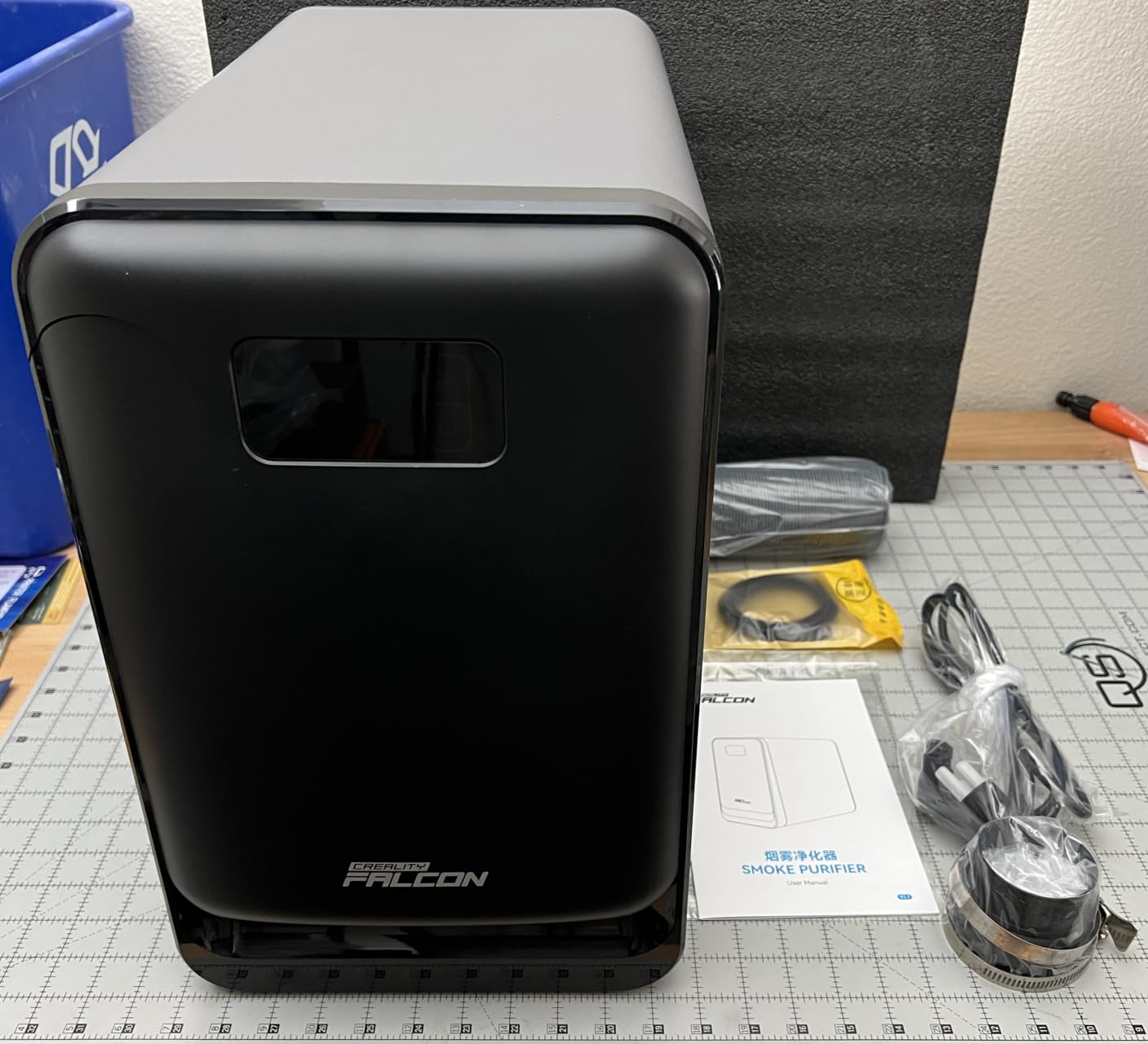 Creality Falcon AP1 Mini Smoke Purifier for A1 series Laser Engraver, 174m³/h High Airflow, HEPA & Activated Carbon Filter, 99.9% Smoke & Odor Removal, Quiet 56dB, Compact Desktop Fume Extractor customer photo 2