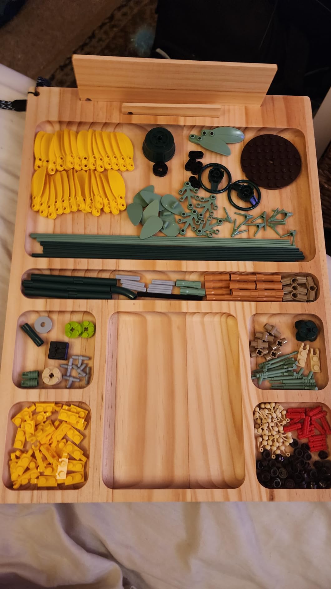 Building Baseplate Table Tray for LEGO Brick Sorting and Instruction Holder | Brick Sorting Tray, 7-Compartment Building Block Organizer with Lanyard for Lego Building Bricks & DIY Projects customer photo 1