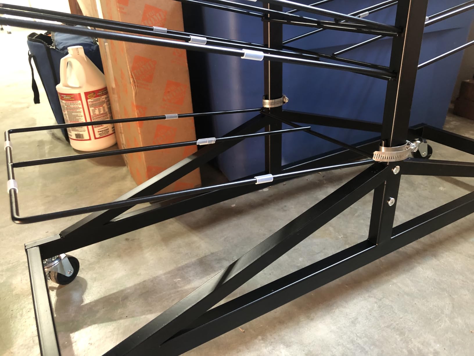 20-Tier Paint Drying Rack for Cabinet Doors and Wood Panels | Heavy-duty steel rack with locking wheels customer photo 1