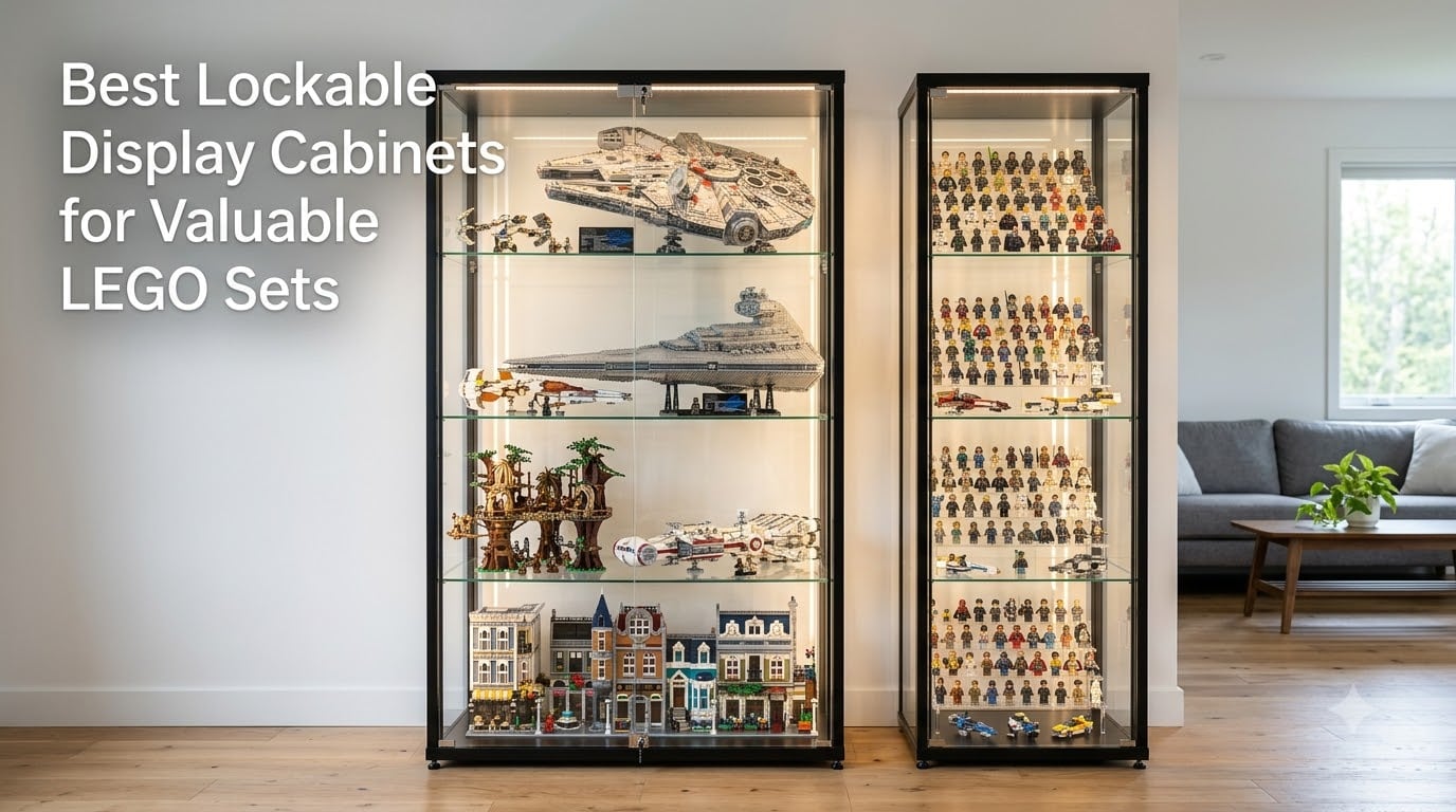 Best Lockable Display Cabinets for Valuable LEGO Sets