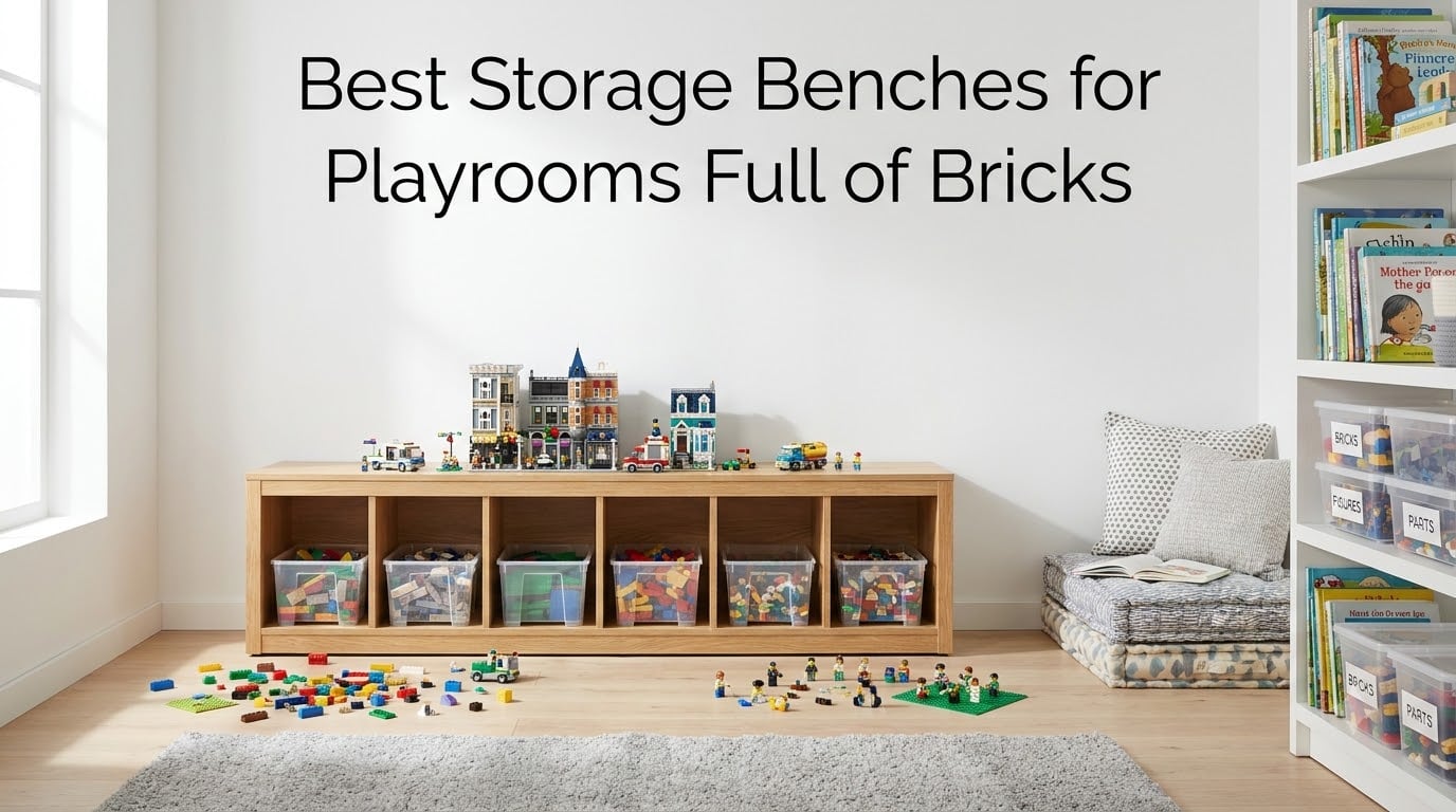 Best Storage Benches for Playrooms Full of Bricks