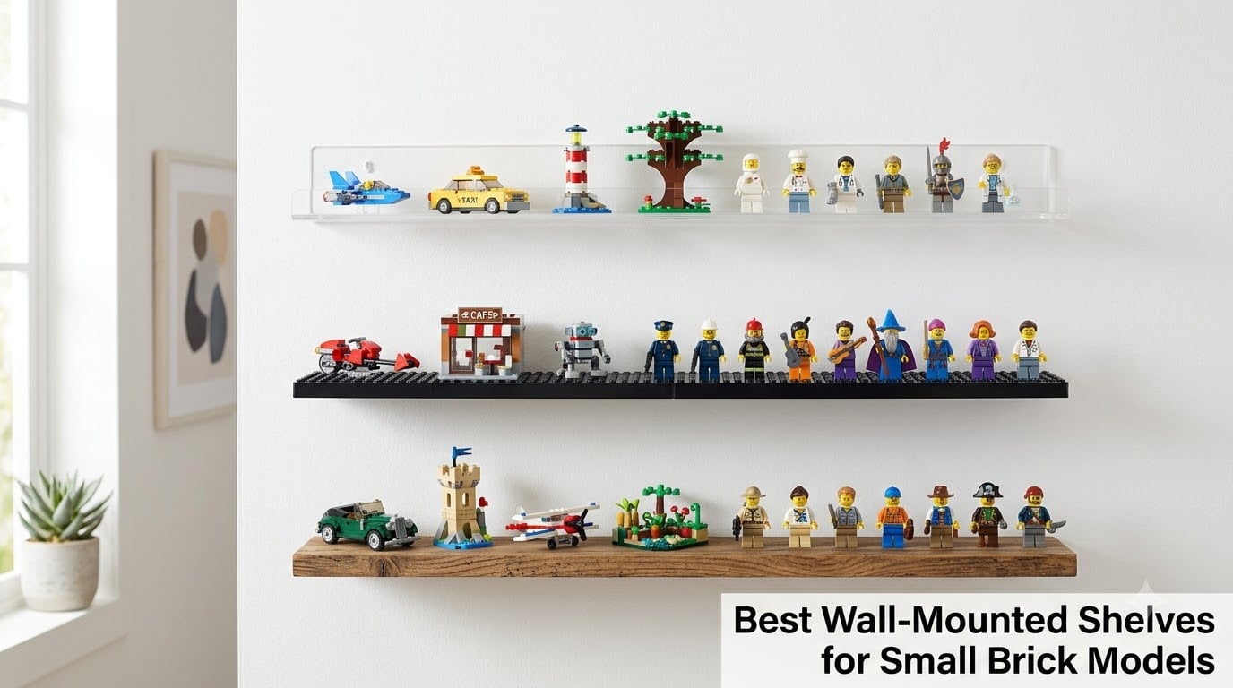 Best Wall-Mounted Shelves for Small Brick Models
