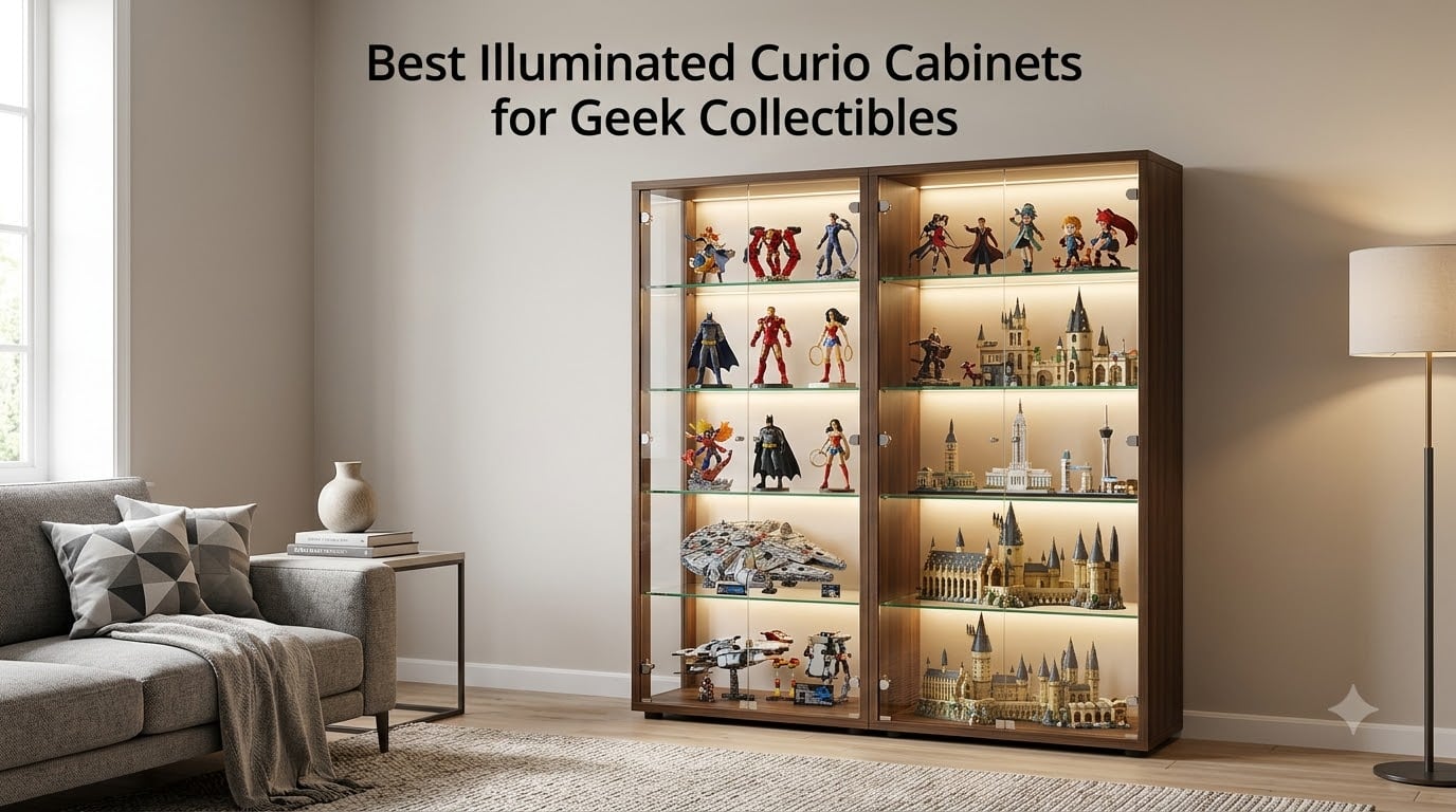 Best Illuminated Curio Cabinets for Geek Collectibles