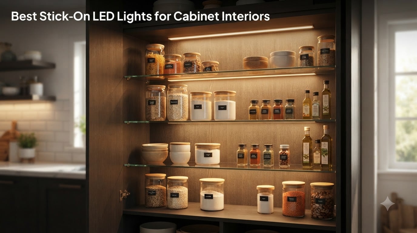 Best Stick-On LED Lights for Cabinet Interiors