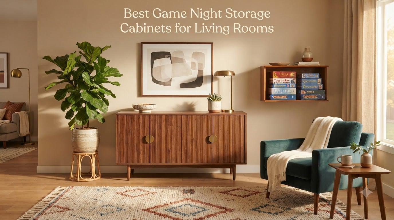 Best Game Night Storage Cabinets for Living Rooms