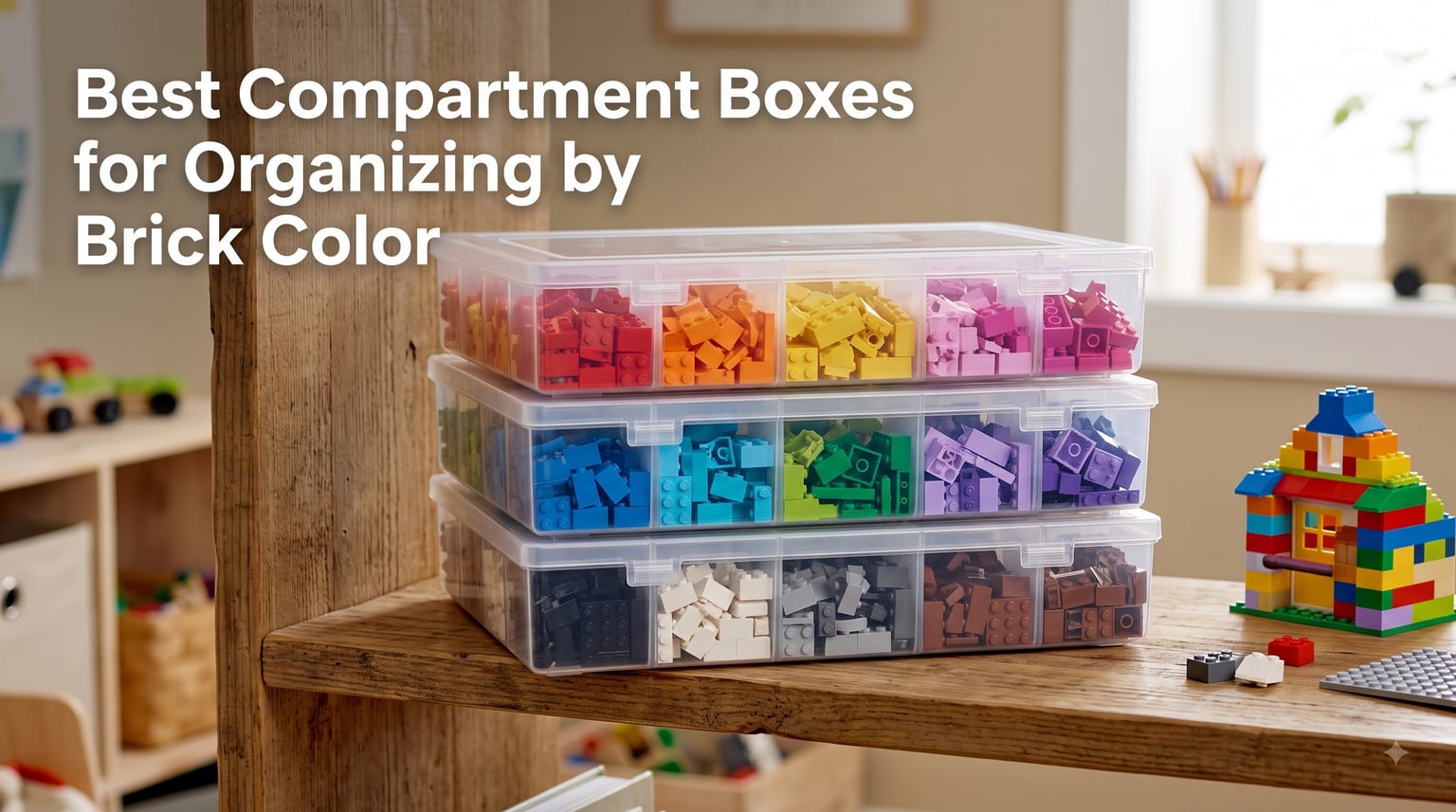 Best Compartment Boxes for Organizing by Brick Color