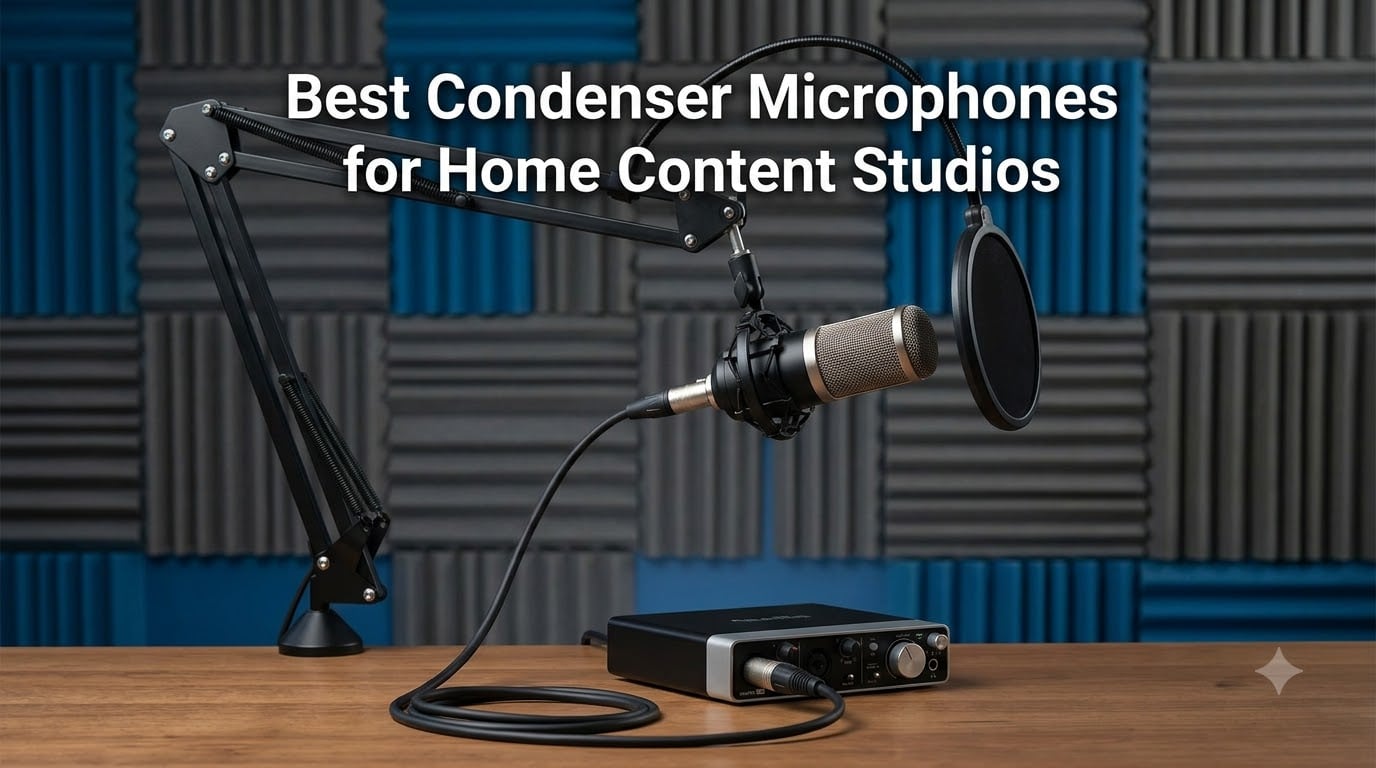 Best Condenser Microphones for Home Content Studios