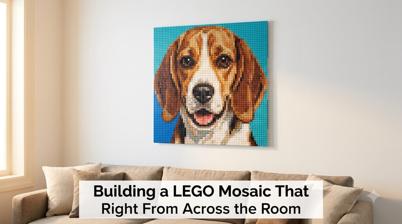 Building a LEGO Mosaic That Looks Right From Across the Room
