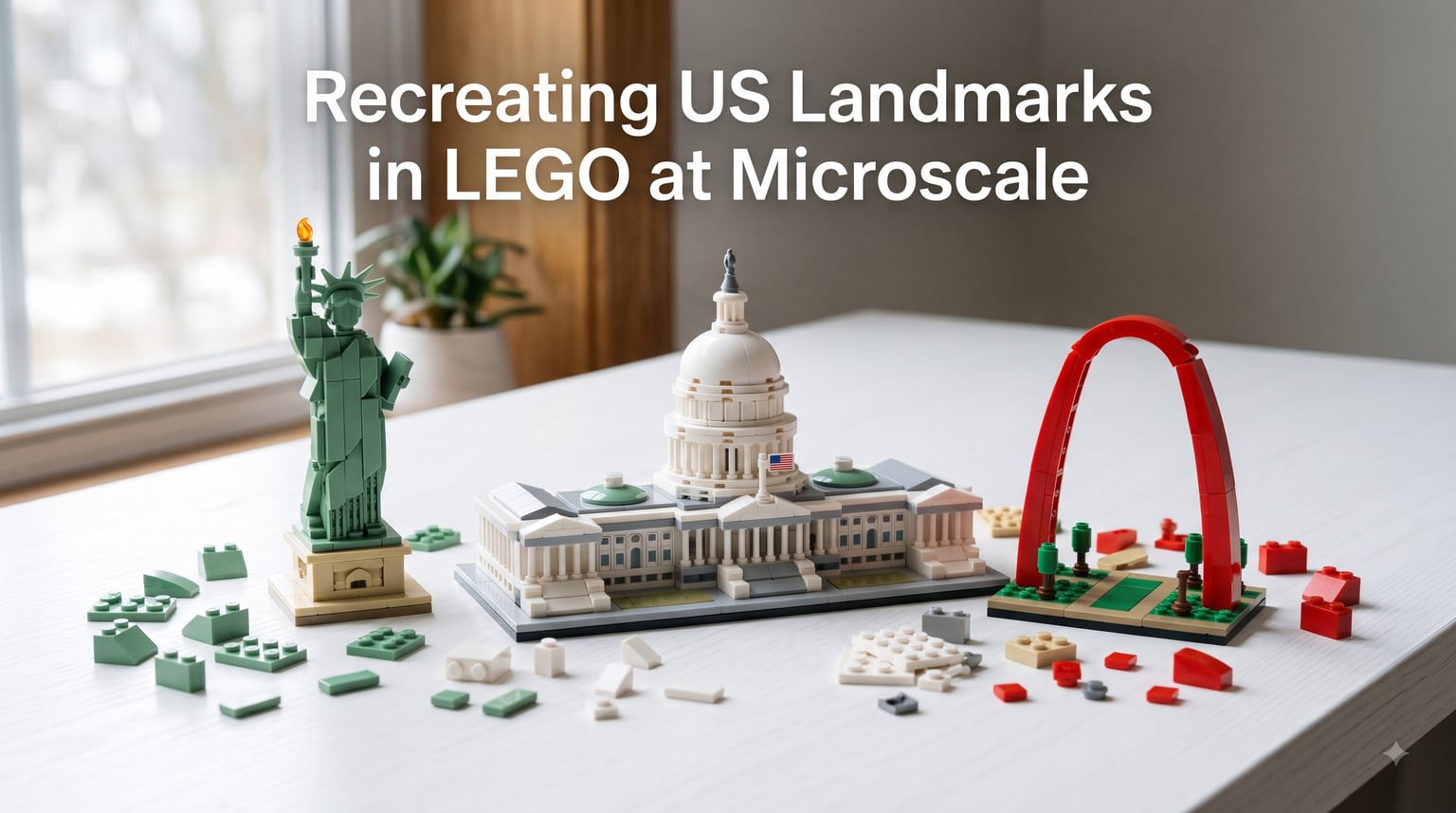 Recreating US Landmarks in LEGO at Microscale