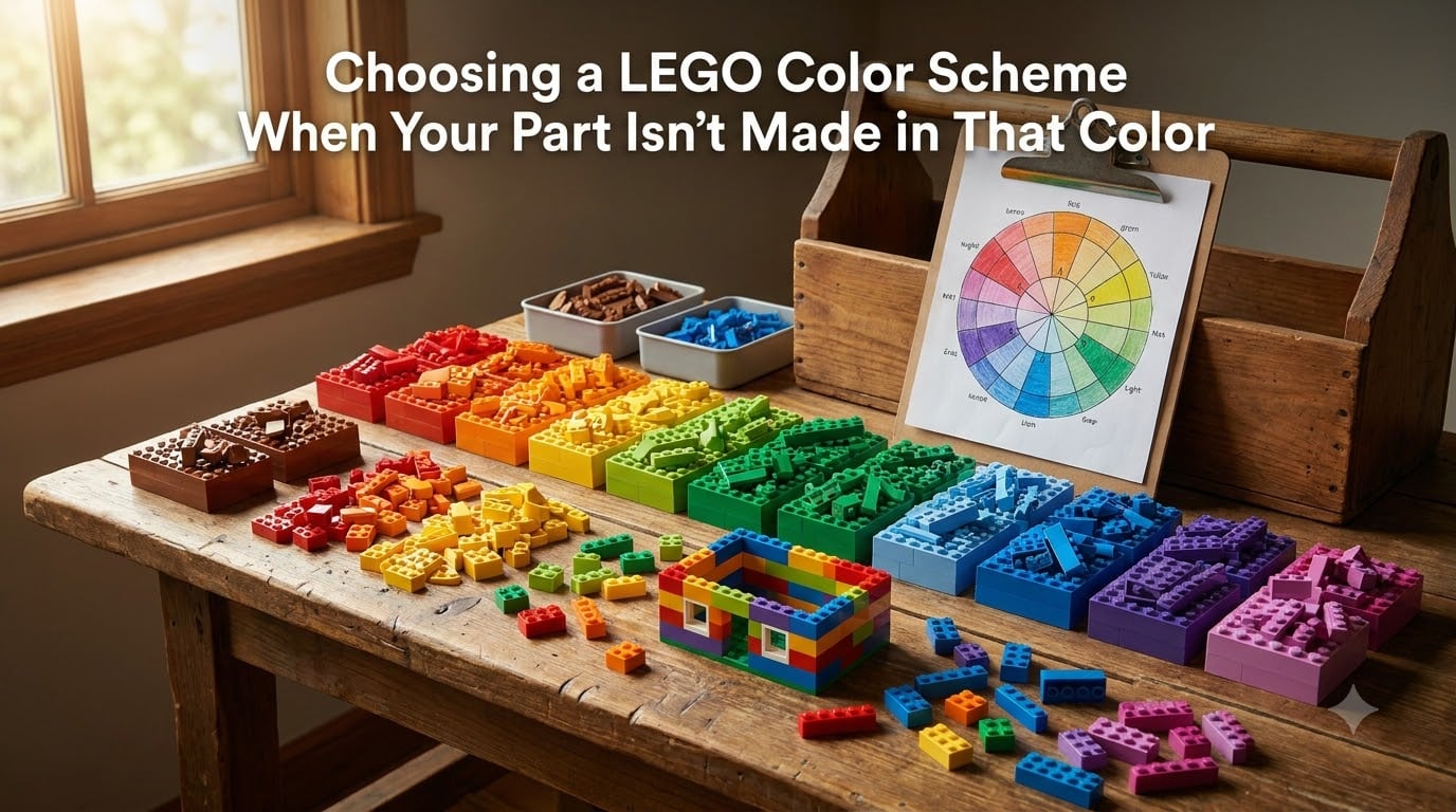 Choosing a LEGO Color Scheme When Your Part Isn't Made in That Color