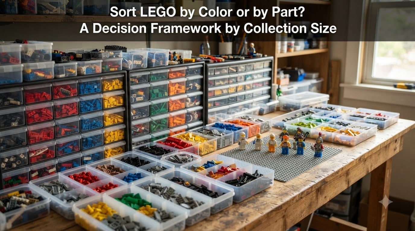 Sort LEGO by Color or by Part? A Decision Framework by Collection Size
