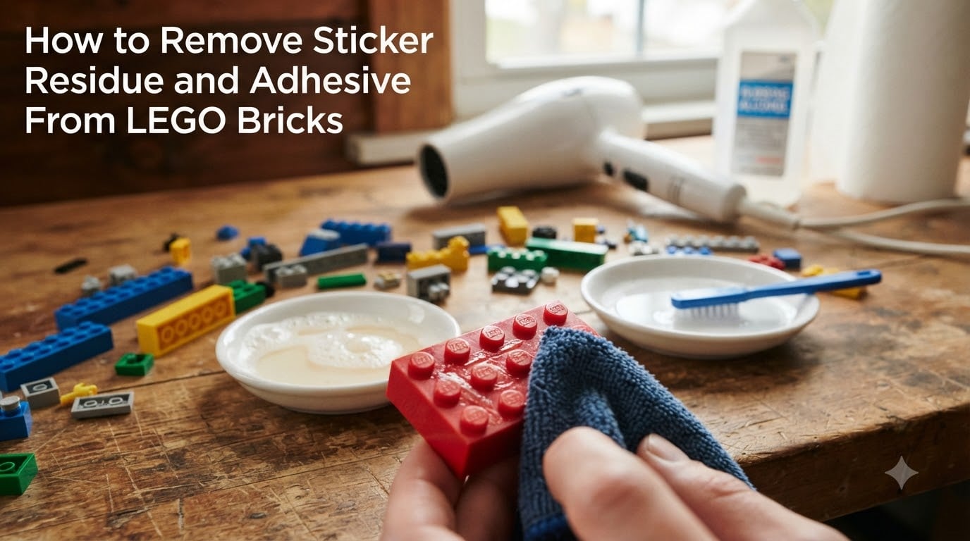 How to Remove Sticker Residue and Adhesive From LEGO Bricks