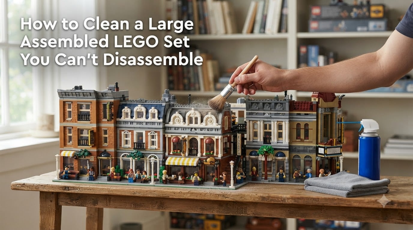 How to Clean a Large Assembled LEGO Set You Can't Disassemble