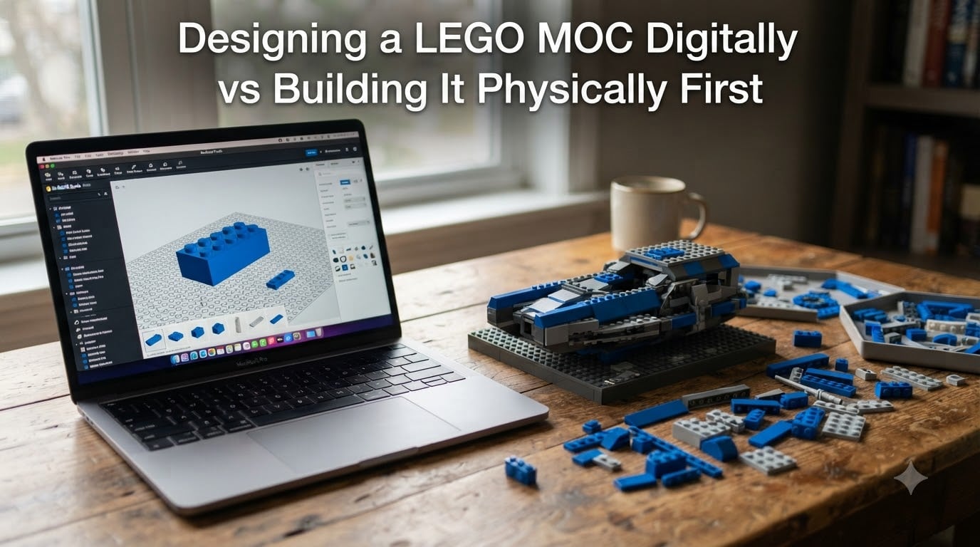 Designing a LEGO MOC Digitally vs Building It Physically First
