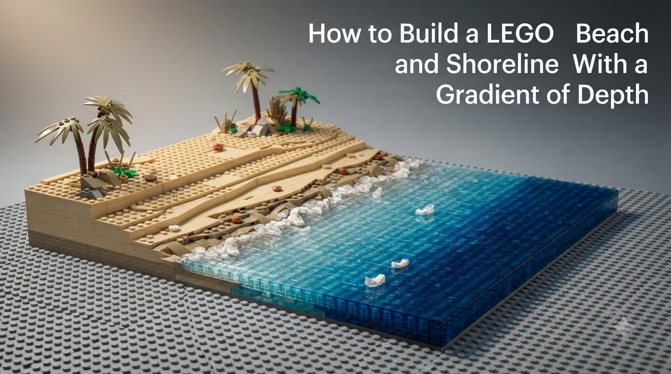 How to Build a LEGO Beach and Shoreline With a Gradient of Depth