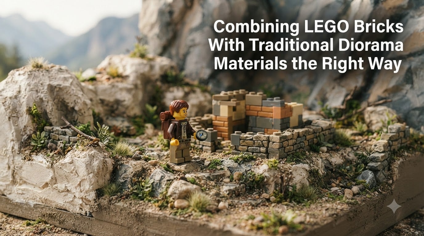 Combining LEGO Bricks With Traditional Diorama Materials the Right Way