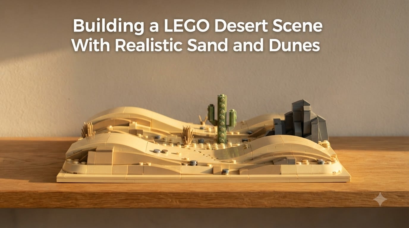 Building a LEGO Desert Scene With Realistic Sand and Dunes
