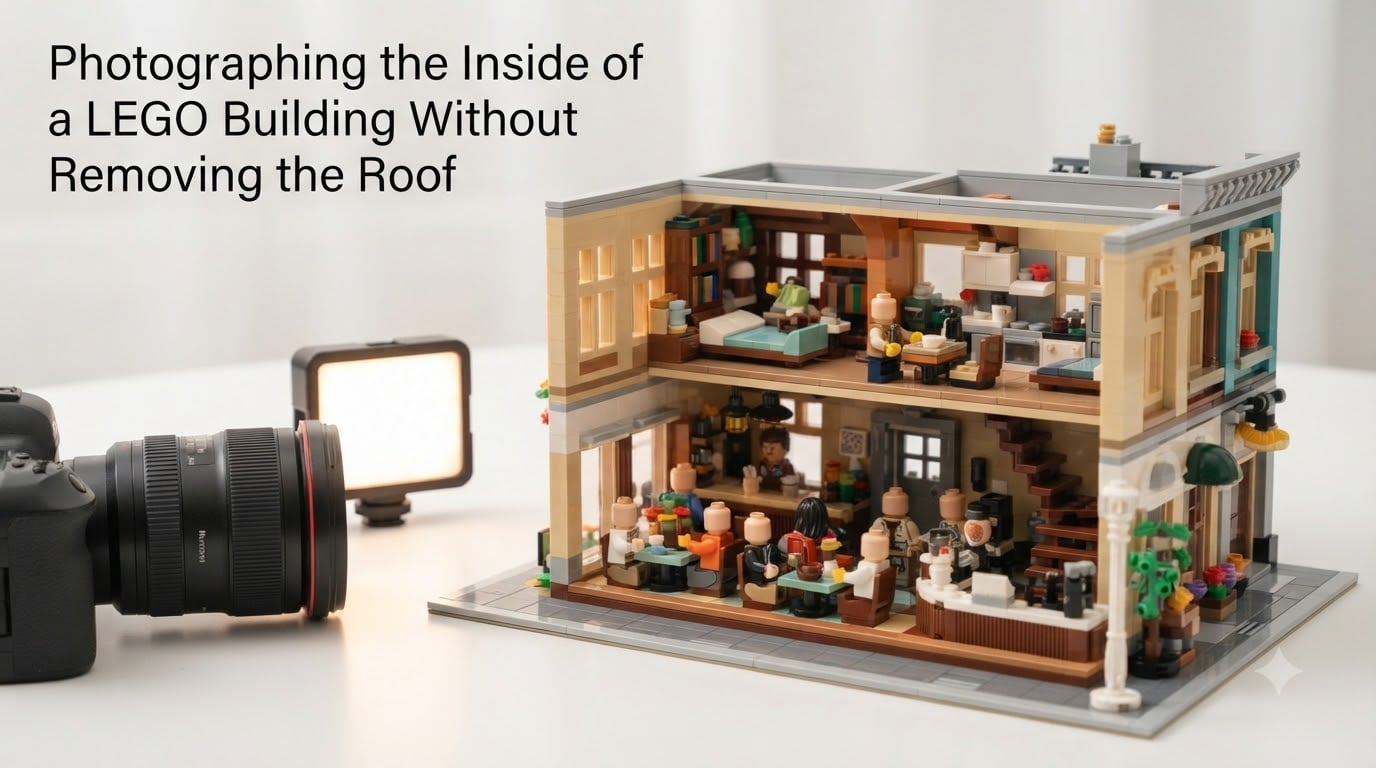 Photographing the Inside of a LEGO Building Without Removing the Roof
