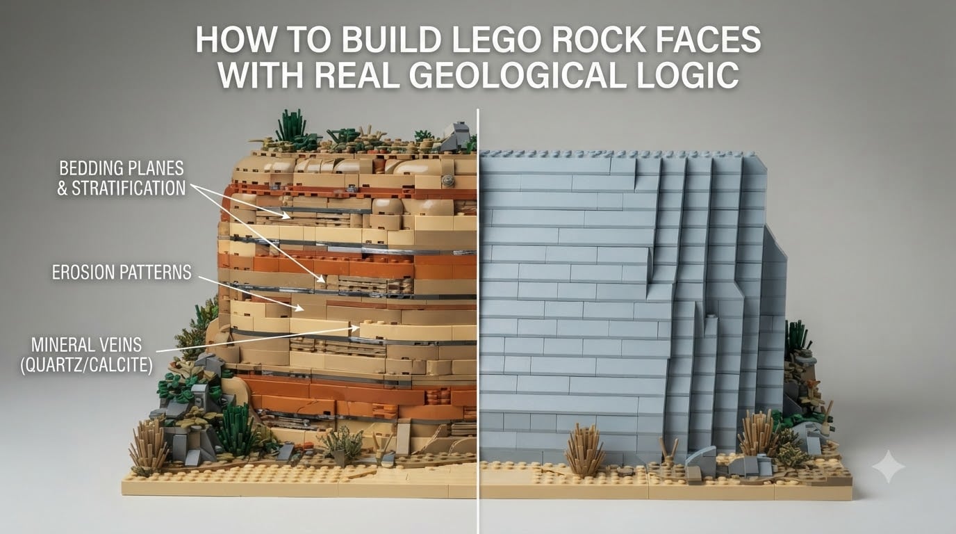 How to Build LEGO Rock Faces With Real Geological Logic