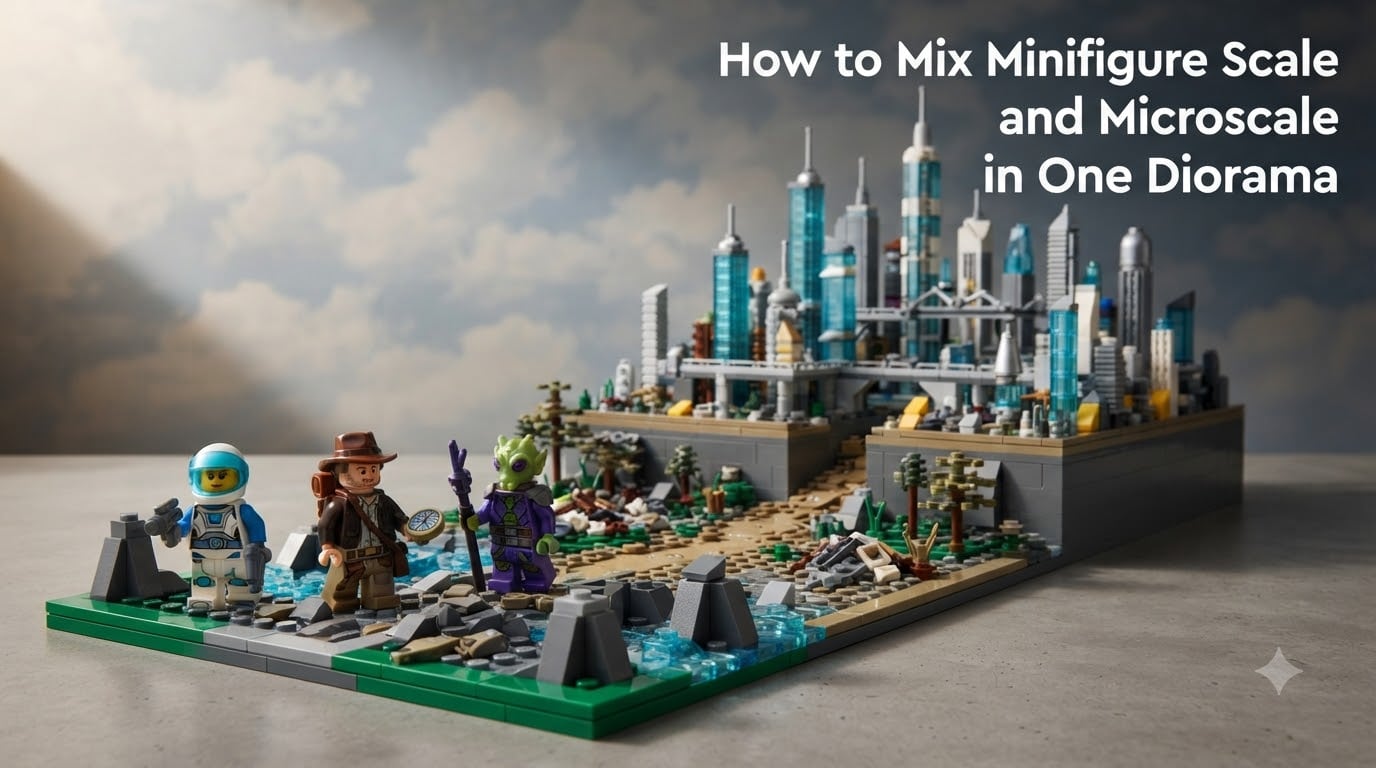 How to Mix Minifigure Scale and Microscale in One Diorama